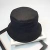 Men's and women's double-sided fisherman hat fishing hat black casual fishing hat embroidery foldable sun hat camping travel fishing
