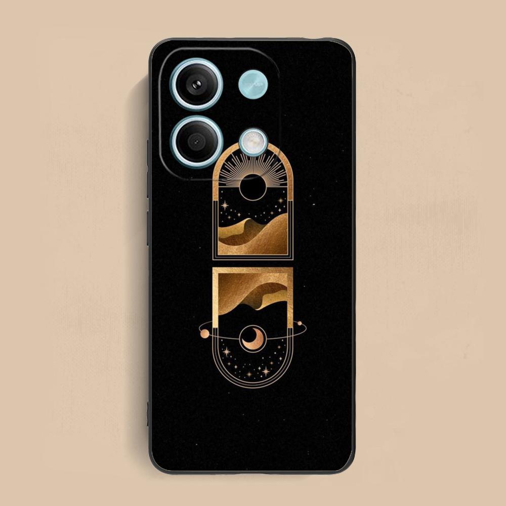 Чехол для мобильного телефона Солнце Луна для Xiaomi Redmi Note 14 13 12 11 S Pro Plus 4G 5G Цветная печать Чехол Роскошный Чехол Красивый