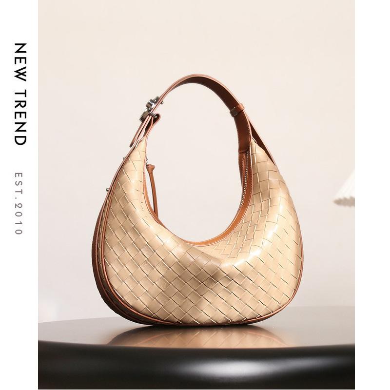 Сумки Женские Для Поездок Большая Вместимость Сумки Ручные Плетеная Нишевая Сумка-Тоут Премиальное Ощущение Женские Универсальные Сумки Через Плечо Под Мышку