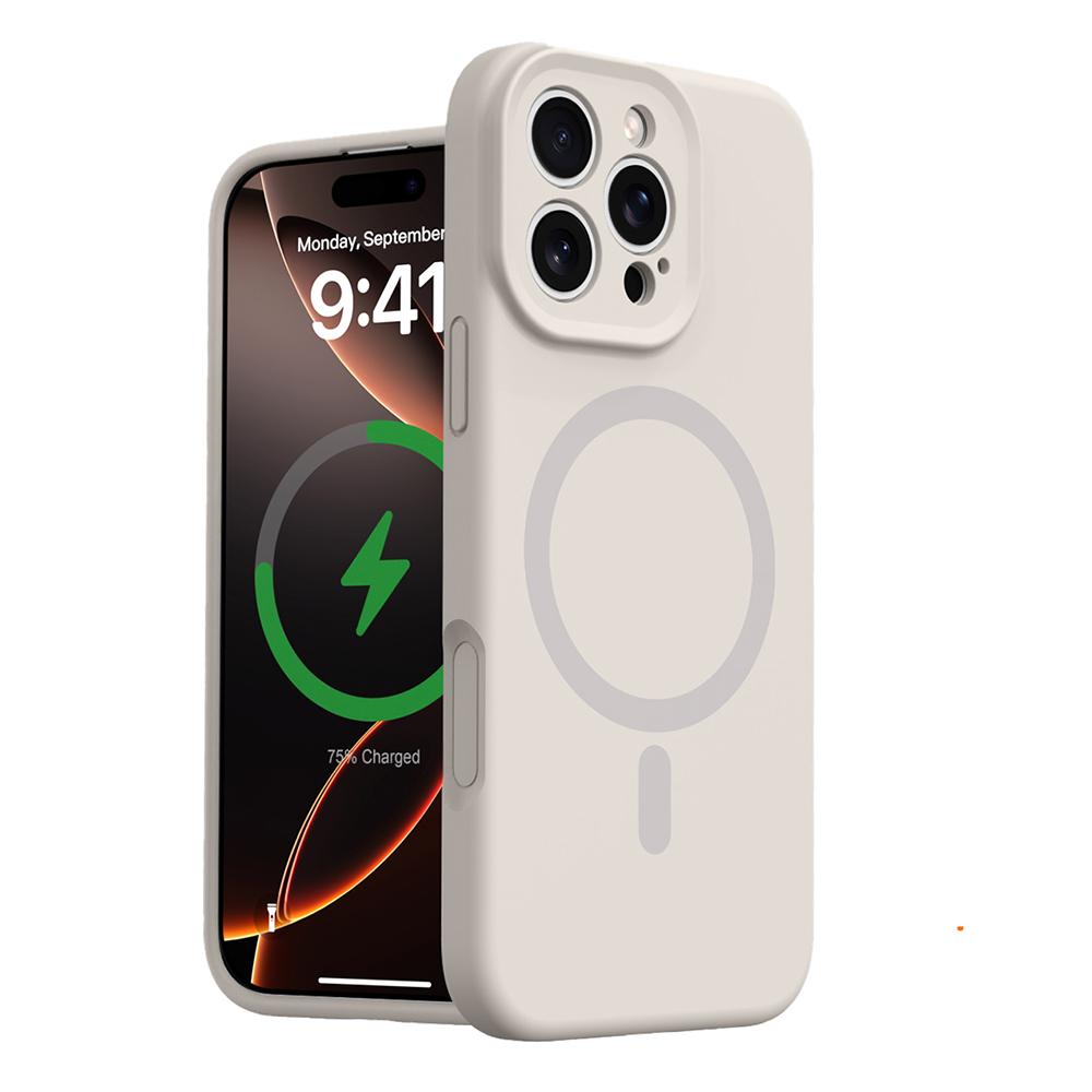 For iPhone 16 Pro Case Compatible with MagSafe Precise Cutouts Liquid Silicone+PC Phone Cover