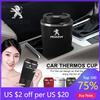 2026 Hot Car Sticker Mug stainless steel coffee cup hot mug Car Vacuum Flask Travel For Peugeot 206 106 205 2008 301 307 308 300