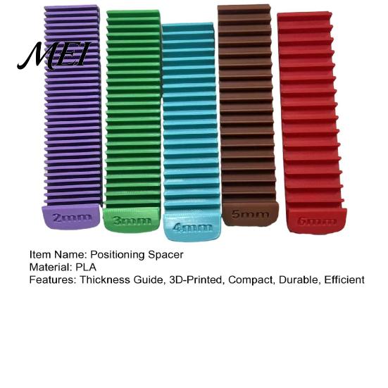 PLA Measuring Spacers 5Pcs Polymer Clay Stackable Thickness Guide Set, 5 Color Coded Sizing Frames Guides 2mm/3mm/4mm/5mm/6mm, 3D Printed Rolling Pin