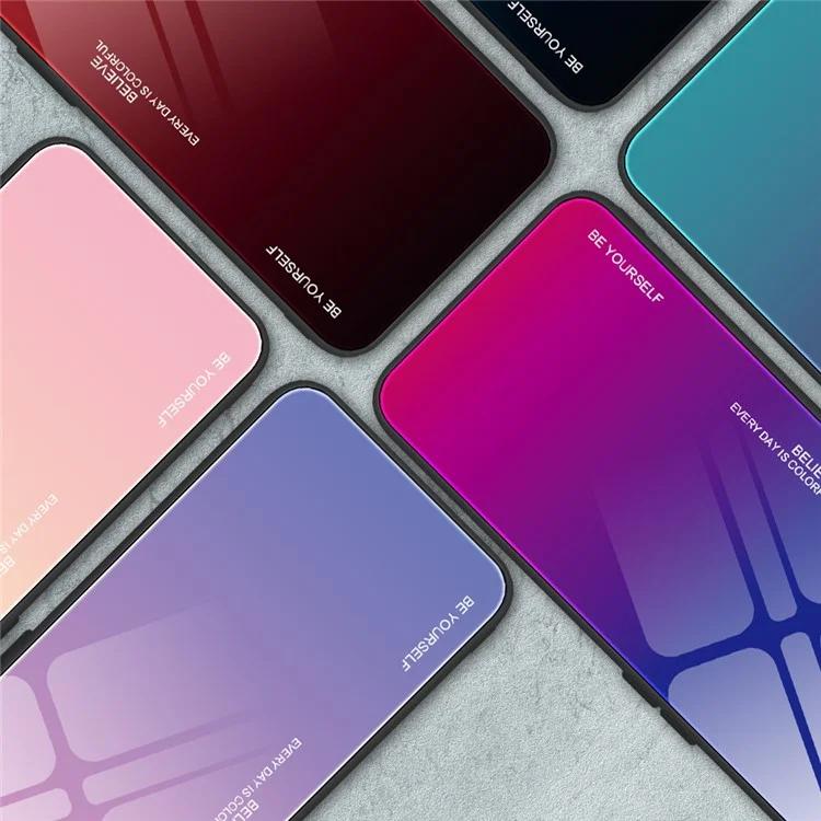 Для Xiaomi Redmi Note 13 Pro 4G/Poco M6 Pro 4G чехол для мобильного телефона из закаленного стекла + ПК + градиентный чехол из ТПУ