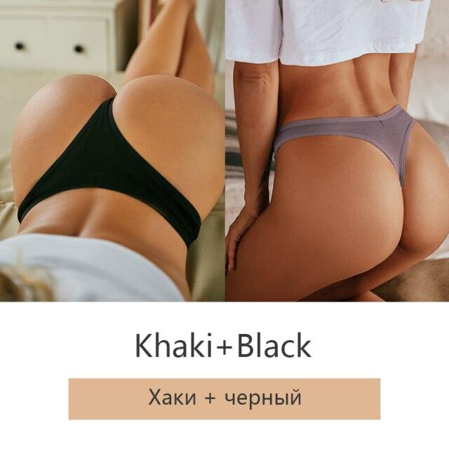 FINETOO 2 шт./компл., женские хлопковые трусики-стринги M-XL, женские трусы с Т-образной спинкой, модное нижнее белье с V-образной талией, удобные трусики для девочек, нижнее белье 2021