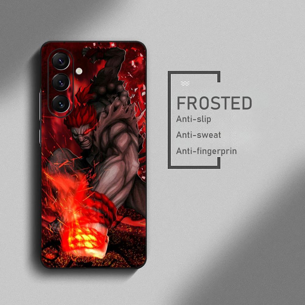 Akuma Street Fighte Hot Game Phone Case For Samsung Galaxy S26 S25 S24 S23 S22 S21 Plus Ultra Note20 Soft Black