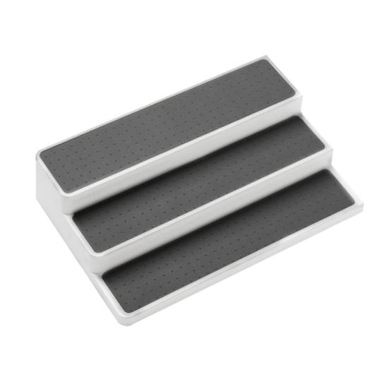 Home Kitchen 3-tier Spice Salt Sugar Rack Step Shelf Cabinet Bottle Organizer