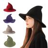 Women Witch Hat Foldable Costume Sharp Large Crochet Warm Winter Cap
