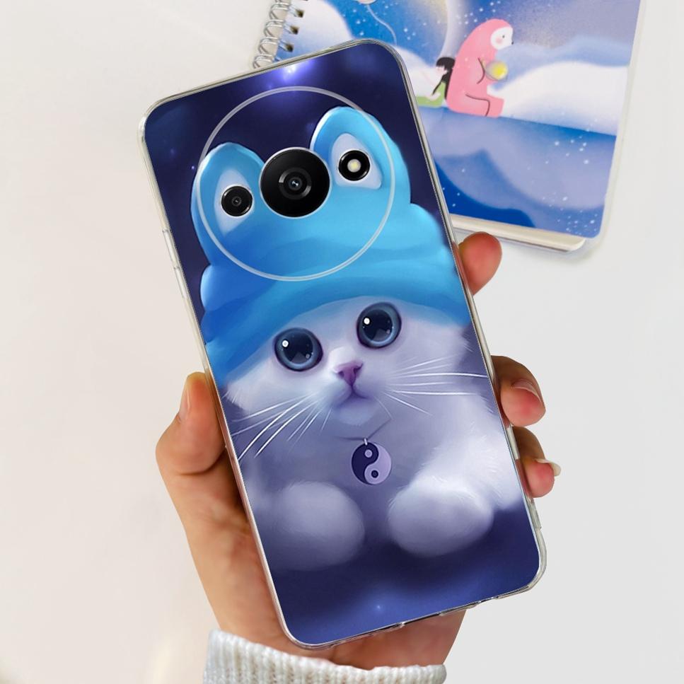 Для Xiaomi Redmi A3 4G Чехол Модная Девочка Мультяшный Принт Мягкий Силиконовый Задний Чехол Для Redmi A3 6.71" Ударопрочный Чехол для Телефона Funda
