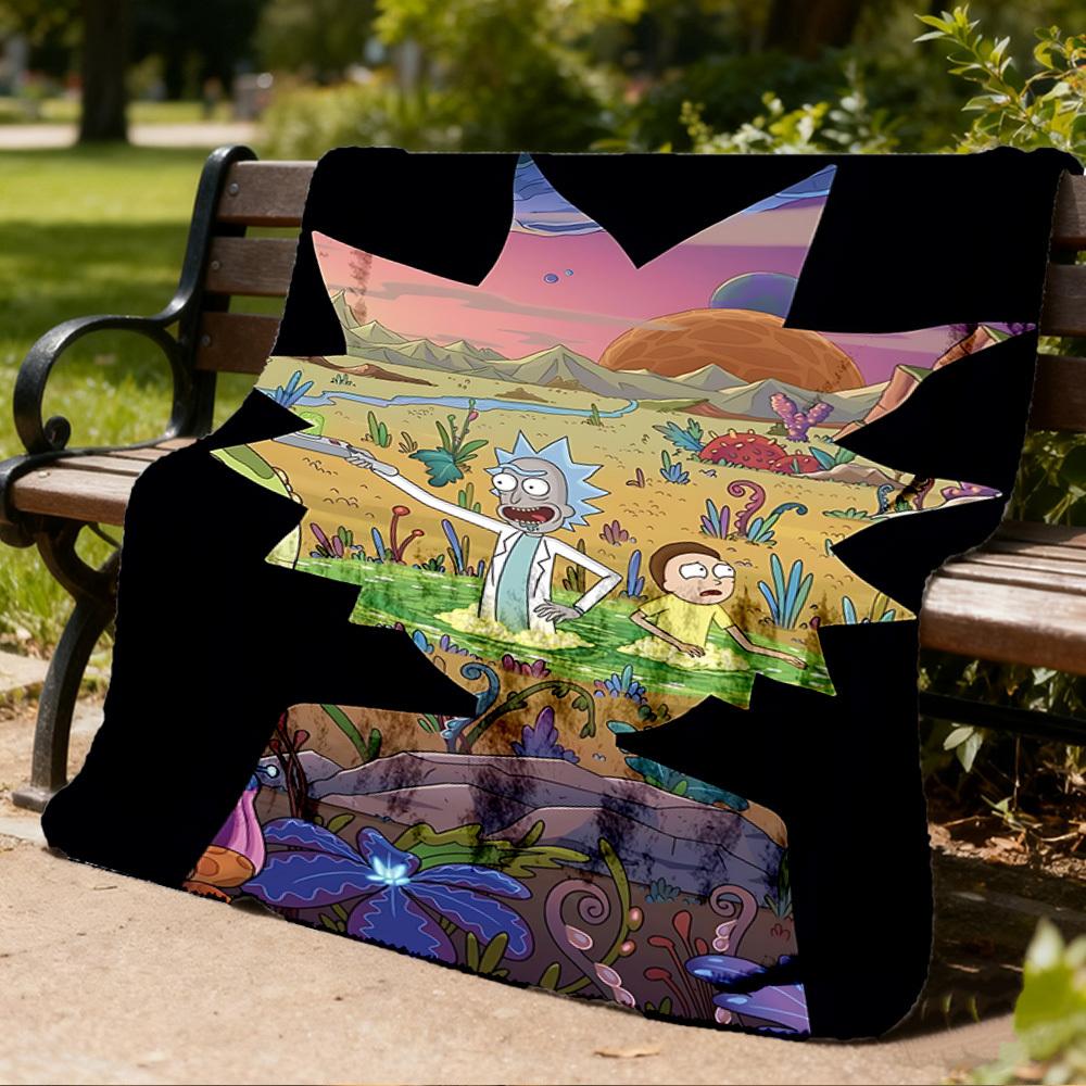 1 шт. Плед из фланели Rick and Morty для улицы, мягкий, легкий и теплый, для дивана, офиса