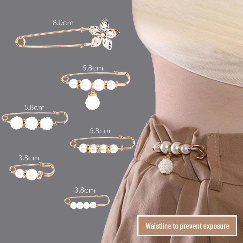Аксессуар для талии: Регулируемая брошь для женских брюк, предотвращающая обнажение