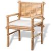 vidaXL 3-tlg. Bistro-Set mit Auflagen Bambus