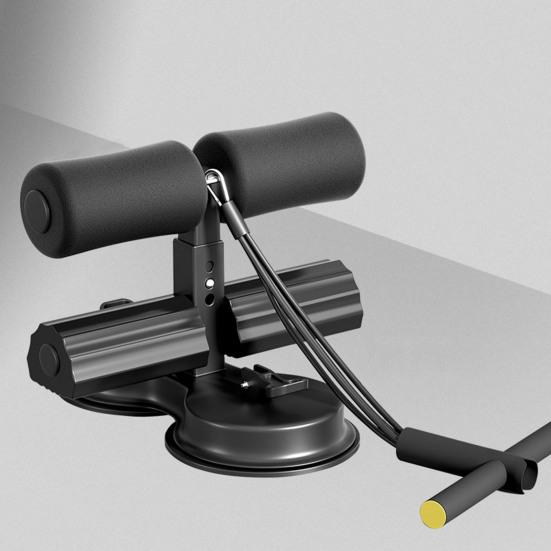 Sit-up Assistant Bar with Resistance Band Indoor Abdominal Core Training Sit-up Foot Holder with Dual Suction Cups Home Gym Exercise Equipment