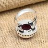 Faceted Ruby Gemstone Handmade 925 Sterling Silver Ring Jewelry