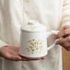 Xunyi White Porcelain Tea Separation Office Cup