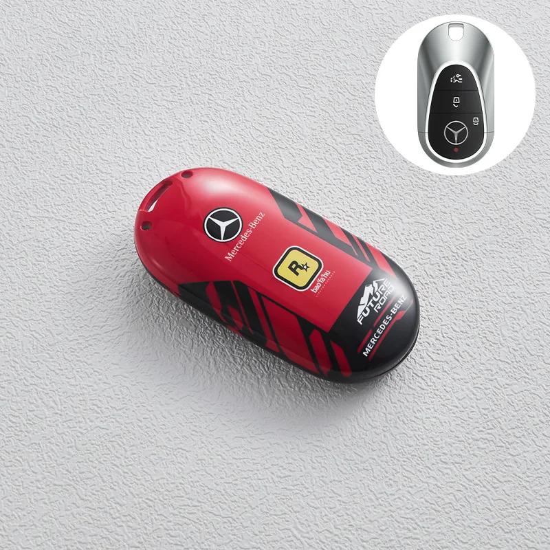 SUG2 Car Key Case Cover for Mercedes Benz C S A Class W206 W223 S350 C260 C300 S400 S450 S480 S500 Smart Key Holder Keychain