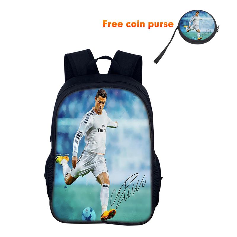 Школьный рюкзак Ronaldo Сумка Спортивная школьная сумка CR Рюкзак Mochila Футбольная звезда Школьный рюкзак для мальчиков девочек Лучший подарок