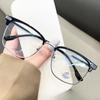Eyebrow TR Half-frame Men's Handsome Black Elegant Anti-blue Light Glasses Can Be Matched with Prescription Myopia Glasses Frames