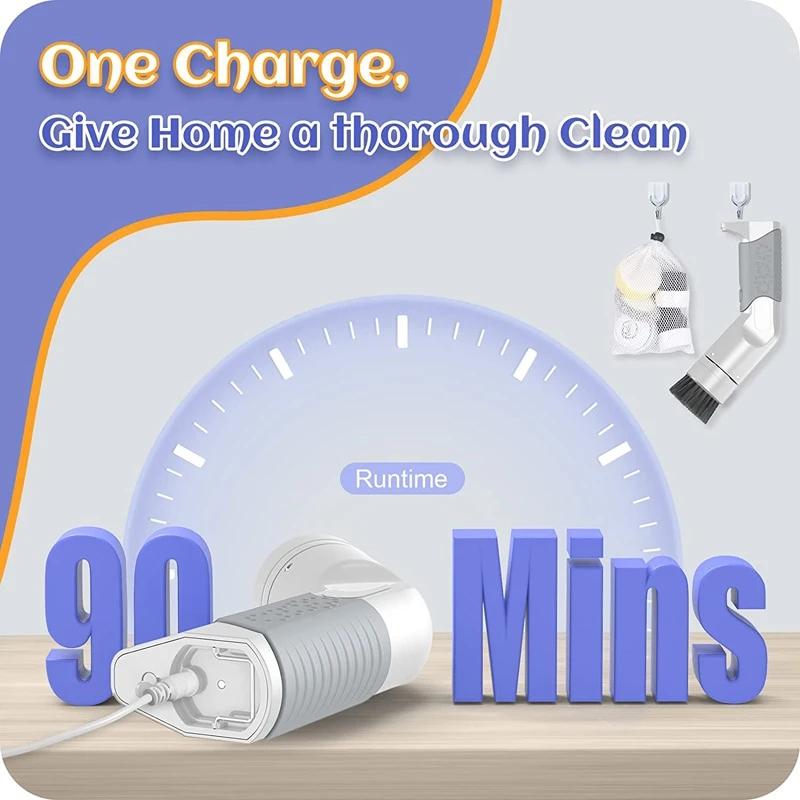 Электрическая щетка для чистки Беспроводной гаджет для чистки кухни Спин-скруббер с 4 насадками для ванны Кухонная плита Электрический отжим Clean