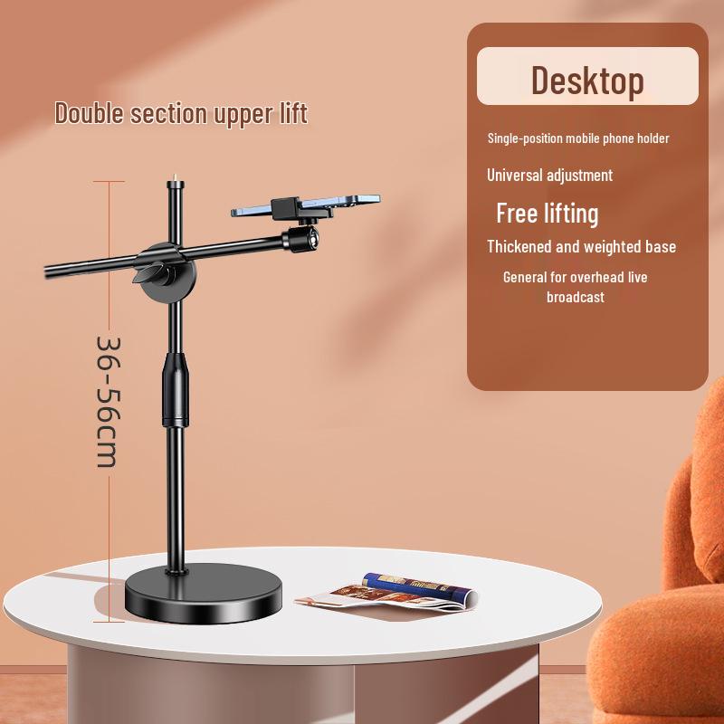 Professional Mobile Phone Stand with Fill Light for Video Recording and Live Broadcasting