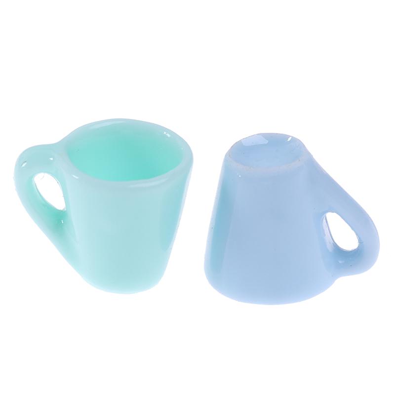 10Pc 1:12 Dollhouse Miniature Mug Water Cup Model Kitchen Accessories Toys