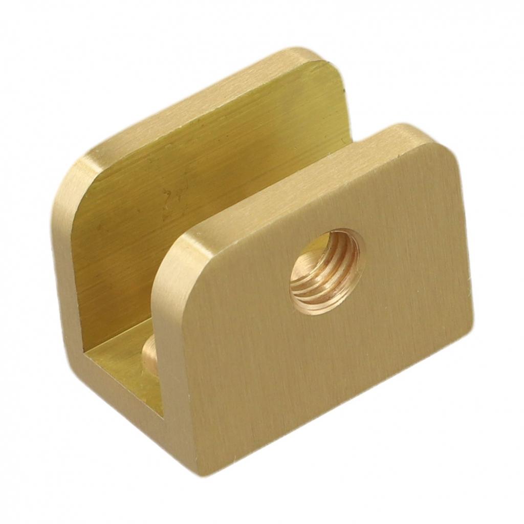 Easy Installation Bathroom Shelf Support Brass Glass Clamp