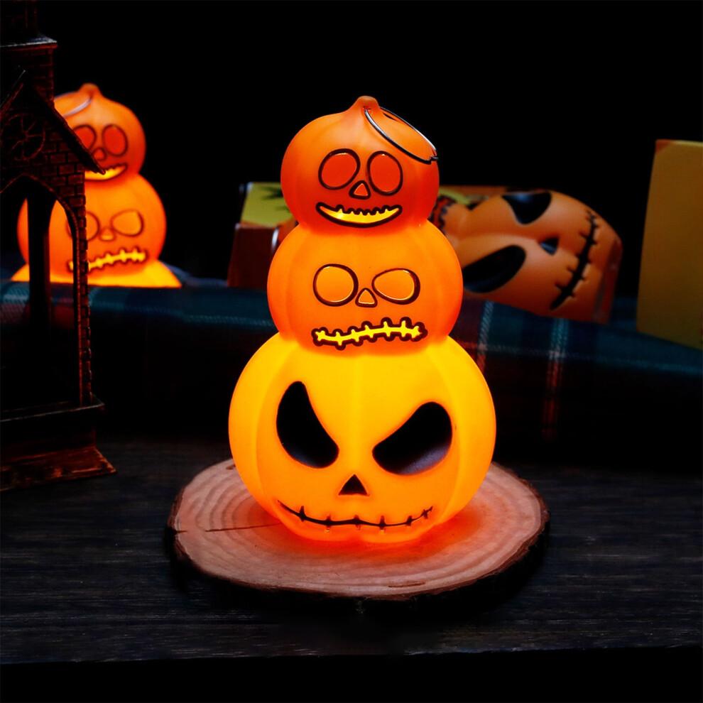 Plastic Pumpkin Lantern LED Light Waterproof Solar Battery