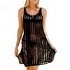 Midsummer Night Dream Sexy Women See Through Knit Hollow Out Anti UV Cover Up Swimwear Beach Dress