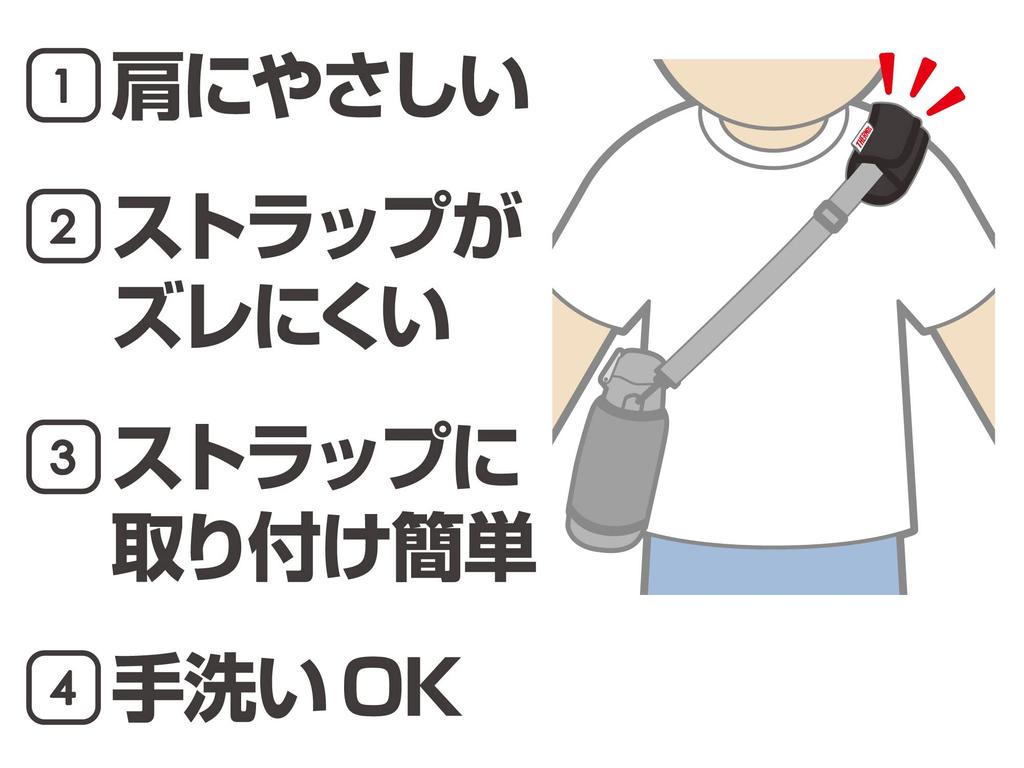 Thermos Shoulder Pad for Water Bottles with PL Non-Slip Backing, Purple, API-001