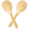 A'sTool Wooden Maracas Set of 2, Solid Wood Shaker Percussion Instruments for Drawing, Eurhythmics, Music, and Drawing