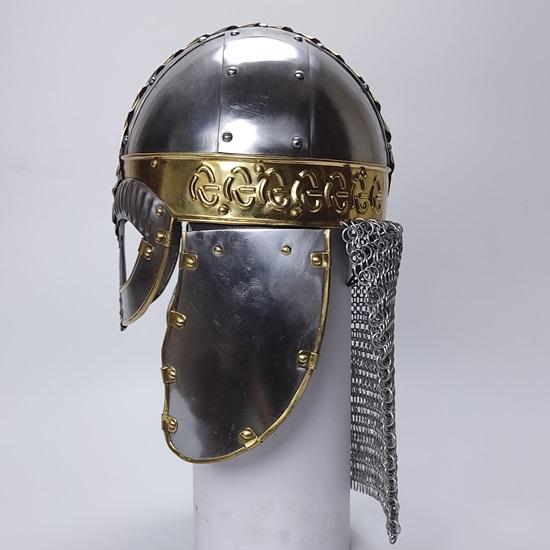 Кольчужный шлем викинга, Медуза черного вандала, средневековые доспехи рыцаря-тамплиера-крестоносца, шлем воина-лерпа викинга, сталь, латунный шлем