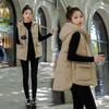 Women Hooded Vest Autumn Winter Fashion Padded Down Cotton Waistcoat Thick Warm Sleeveless Jacket Female Loose Outwear