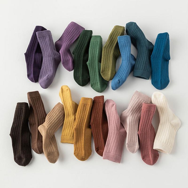 Детские носки Однотонные детские носки средней длины