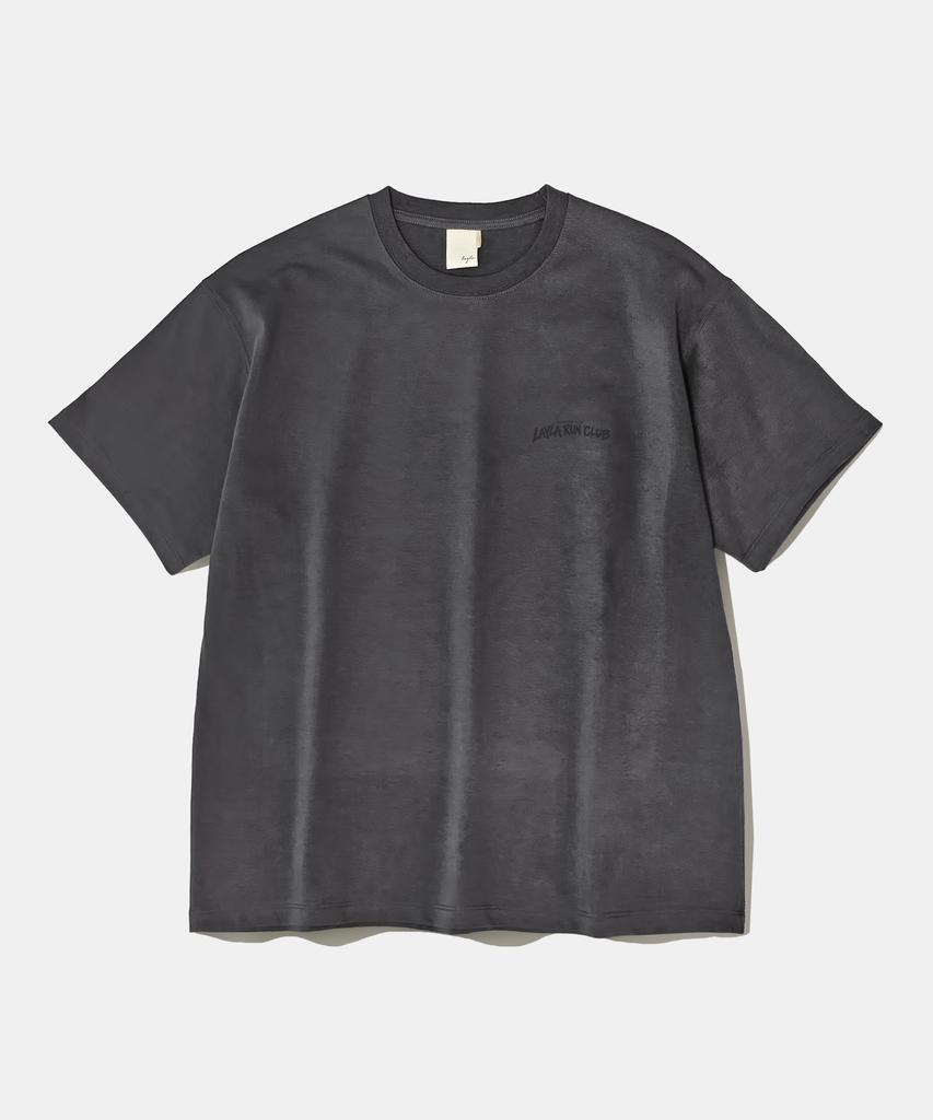 DIAMOND LAYLA [Machine Wash] Kkaho Marathon Short Sleeve T-Shirt T106 Charcoal