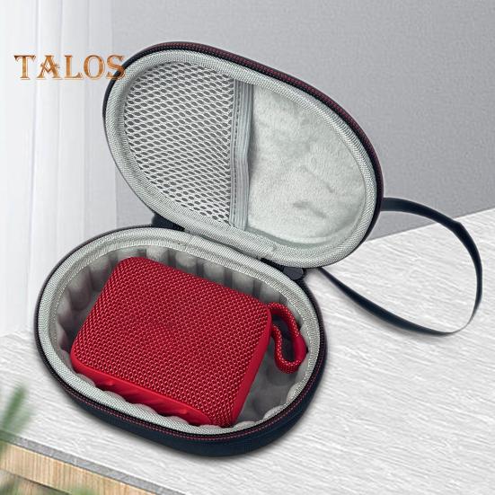 Портативная сумка для хранения колонок с сетчатым карманом, большой вместимостью, застежкой-молнией, бархатной подкладкой, ударопрочным жестким чехлом для переноски JBL GO 4
