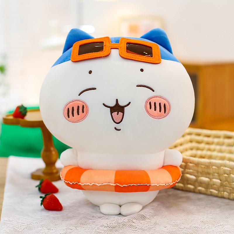 Милая плюшевая игрушка-кошка с летним надувным кругом для детей и девочек, подарок