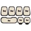 Universal Four Seasons Cute Cartoon Cat Headrest Car Seat Cushion Covers Black Cat Lumbar Support Car Interior Accessories
