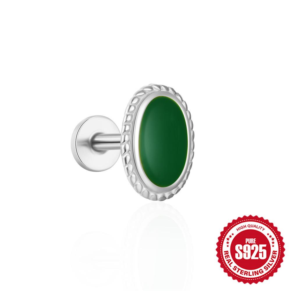 Серьги-пусеты из стерлингового серебра 925 пробы, в форме капли, треугольника, с гранатом и опалом