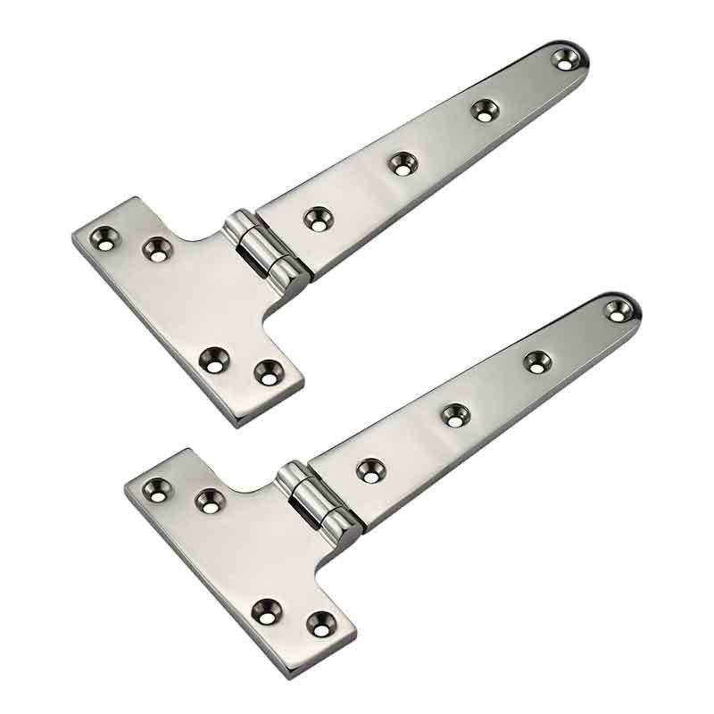 Marine Grade 316 Stainless Steel T Hinge Rust Resistant Hinge for Caravan Shed Cabinet Garden Gate Boat Accessory