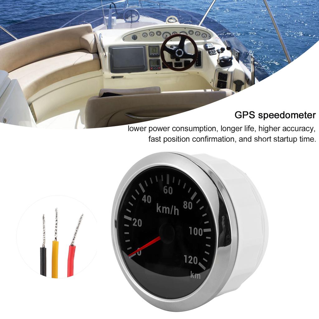 85 мм GPS 120 км/ч Градусы Цельсия Спидометр Одометр для Лодки Яхты Подвесного Мотора Автомобиля Мотоцикла Инженерной Техники