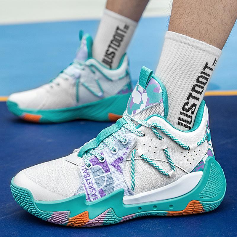 Модные мужские баскетбольные кроссовки с высоким верхом для парных кроссовок для мужчин и женщин 2024 года, новая мужская обувь для спорта на открытом воздухе, теннисные туфли, бесплатная доставка