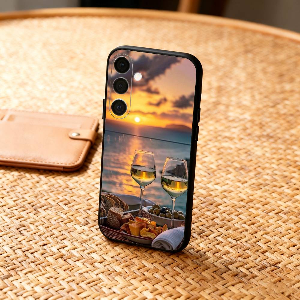 Чехол для телефона «Закат И Морской Пейзаж» Для Samsung A73,72,71,A52,51,40,41,A22,A32,31,A13, Мягкий Черный Корпус