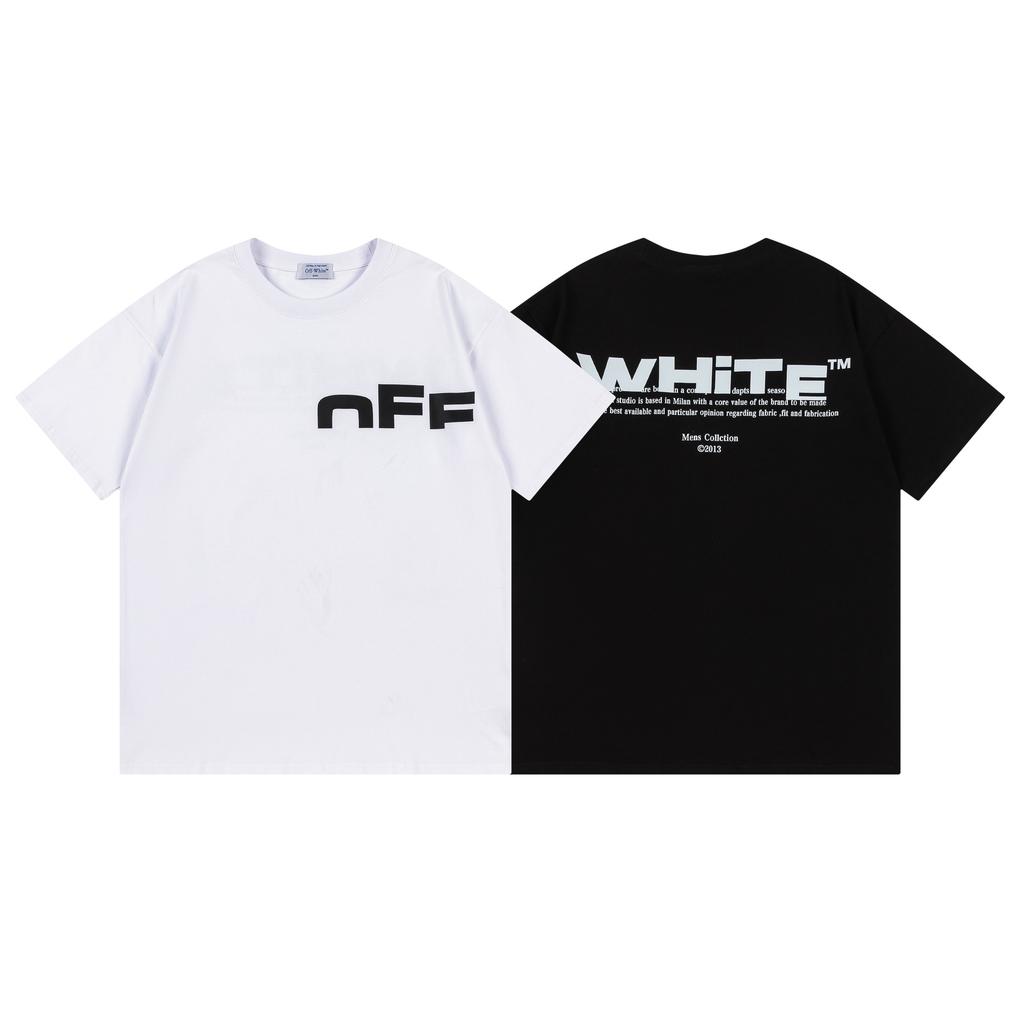 9059 Off-White Весна/Лето 2026 Новая коллекция Неполный буквенный узор Круглый вырез С капюшоном Короткий рукав Футболка для мужчин и женщин