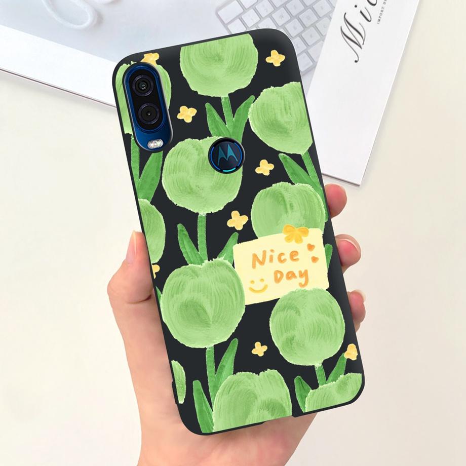 Чехол для телефона Motorola One Vision Задняя крышка Стильный узор Мягкий жидкий силикон ТПУ Чехол Fundas Корпус Motorola One Marco
