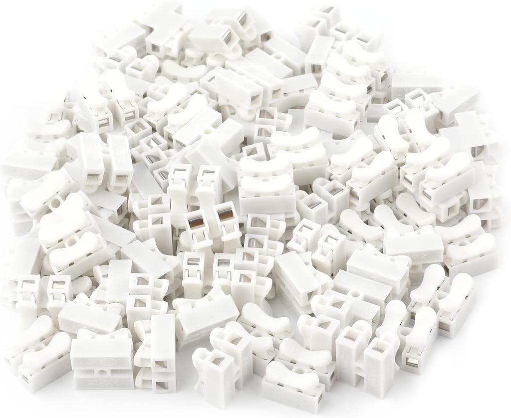 50 шт. 10А 220В CH-2 Быстрый соединитель 2-позиционные пружинные клеммы для проводов Самоблокирующийся CH-2 Нажимной тип Электрическое соединение Быстрое