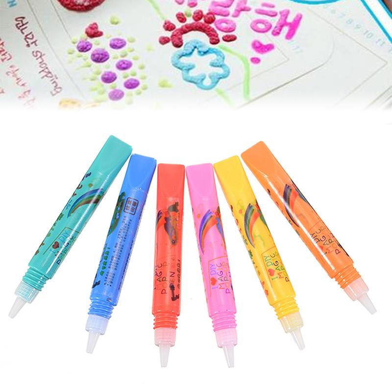 6 шт./компл. волшебные ручки для попкорна волшебные цветные ручки «сделай сам» ручки для рисования попкорна с пузырьками