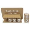 Books Read This Year Small Book Counter 3D Printed Library Decor Ornament Wear Resist Book Counter Sign Sign Up To 999 Books