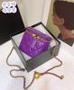 Rhombus chain bag 2024 new sheepskin box bag genuine leather women's bag mini lipstick bag shoulder messenger bag
