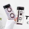 Для Samsung Galaxy Z Flip 4 3 Чехол Ретро Музыкальная Лента Окрашенная Прозрачная Противоударная Жесткая Задняя Крышка Для Samsung Zflip4 Flip3 Чехол