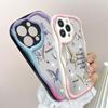 Cute Cartoon Pattern Cream Texture Casing Wavy Edge Soft Silicone Cover Phone Case for Huawei Honor Infinix Tecno iPhone