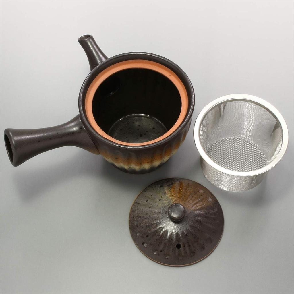 Чайник Ichikyu Mino Ware Bizen Style Sogi Type Сделано в Японии Коричневый 360 мл 585-18